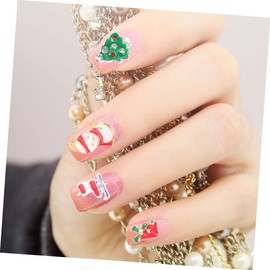 Ipetboom 3D Christmas Nail Rhinestones Set DIY Christmas Manicure Charms Glitter Snowflake Nail Stickers