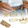 Pure Brass Belt Buckle Environmental Protection D shaped Buckle Set