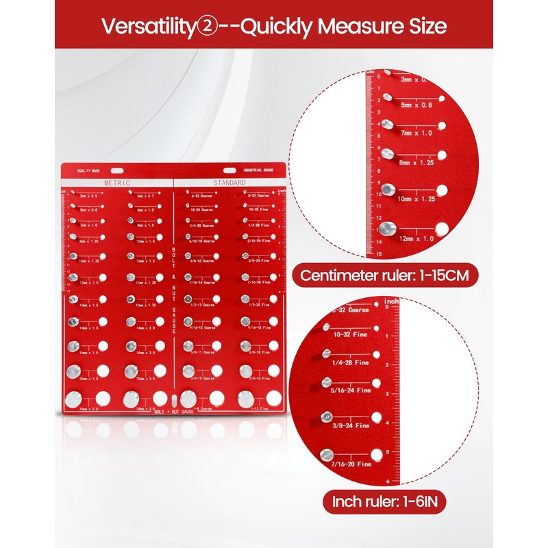 Upgraded Thread Checker 44 Nut and Bolt Thread Checker, with