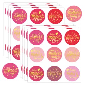 Happy Mother's Day Stickers Gold Foil Mothers Day Gift Tags 1.5 inch Mother's Day Presents Labels Mother's Day Party Favor for Envelope Seal Cards Boxes Gift Wrap 180 Pcs (Mother's Day)
