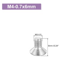 sourcing map 50 pcs M4-0.7x6 Machine Screws Phillips Pan Cross Head Screws Fasteners Bolts 304 Stainless Steel Silver for Wall Socket,House Repairs