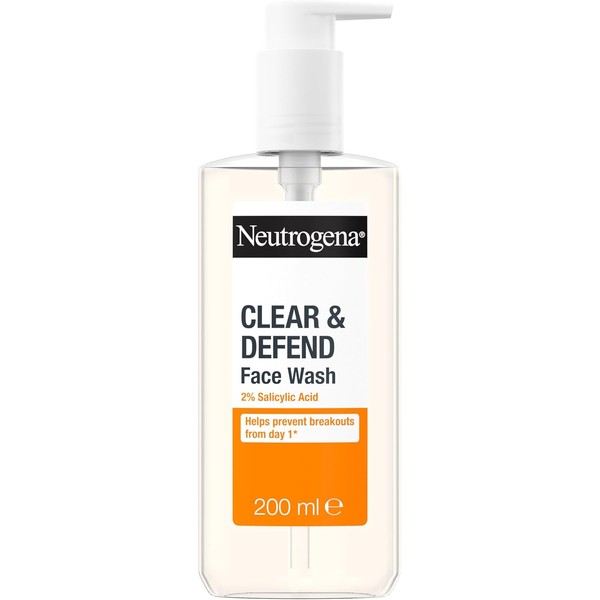 Neutrogena Clear & Defend Face Wash, 200ml – Oil-Free Cleanser