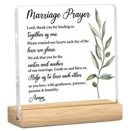 Wedding Gifts for Couples 2025, Bridal Shower Gifts for Bride to Be, Marriage Prayer Plaque, Married Couples Anniversary, Marriage Blessing Gifts, Bride, Groom - Mr & Mrs