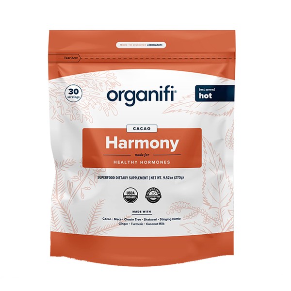 Organifi Harmony - Hormone Balance for Women with Cacao Superfood Powder, 30 Servings