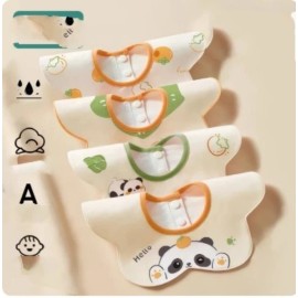 Custom Printed Sublimation Front Bamboo Bibs Lovey Back Cotton Terry Cloth Eating and Teething Newborn Baby Bibs With SnapsSize: 3T, Color: Rose Red