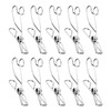 RICISUNG Clothespins, Stainless Steel Hook Clips, Set of 10, Indoor,