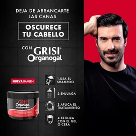 3 Gel Organogal Grisi Oscurecedor De Cabello 400 Ml