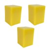 Candlestock Handmade Beeswax Square Dripless Unscented Pillar Candle - Set