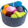 Betzold - Storage basket felt basket turquoise, diameter 38 cm,