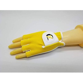 XEIRPRO Cool Skin Half Finger MESH Golf Gloves with Non Slip Floral PATRERN Palm Improves Slip Resistance.