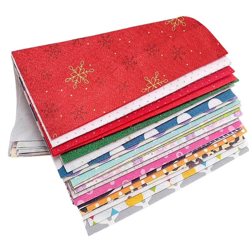 Pattern Felt, Printed Felt Fabric, 23 Pcs Felt Sheets for