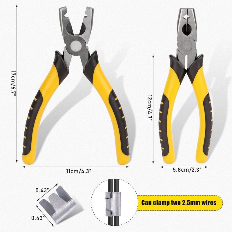KHEARPSL 1800Pcs Wire Cage Clips and Pliers, Fencing Pliers Rabbit