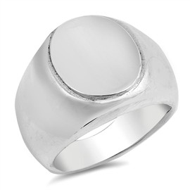 Round Engravable Surface Class Ring New 925 Sterling Silver Flat Band Size 9