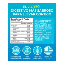 Zenwise Enzimas Digestivas 30 Tabletas Masticables Sabor Bayas