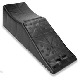 CARAVANTURE Flat Tire Changing Ramp – Heavy Duty Roadside Aid for Tandem Dual Axle Trailer – ONE Piece and ONE Easy Step – 5.5 Inch Lift, 20,000 lb Lift Capacity, All RV and Utility Trailers