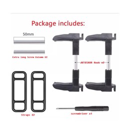 JUTOSHUR Bracket Rearview Mirror Dash Cam Holder - Convenient Replacement for Cracked or Broken Hook with Straps - Universal Accessories