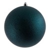 Vickerman 12" Midnight Green Glitter Ball Ornament.
