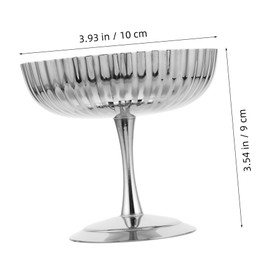 ULTECHNOVO Stainless Steel Pudding Bowl Creative Footed Dessert Bowl for Ice Cream Fruits Smoothies Reusable Serving Cup Stainless Steel Easy to Clean Elegant Design