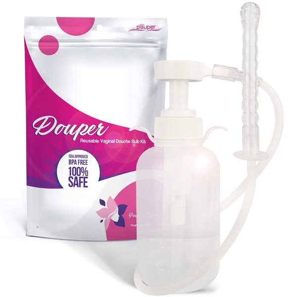 Douper Reusable Vaginal Cleansing System Excellent Vaginal Cleanser Vaginal Douche for Women, Keep Yourself Clean with This Vaginal Douche 300ml Capacity