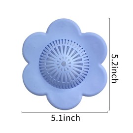 Wild Tribe Bathtub and Shower Drain Protectors with Suction Cups Easiest Hair Catchers Soft Silicone 4 flower