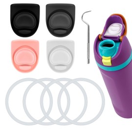 9pcs Water Bottle Replacement Parts Compatible with Owala FreeSip, Water Bottle Seal O Ring & Replacement Stopper for Owala 16/19/24/25/32/40oz Gasket Plug Lid Accessories BPA-Free