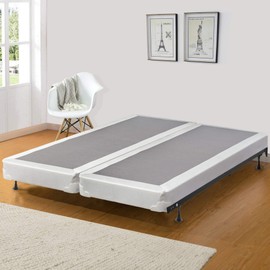 Spinal Solution, 4 inch Queen Size Strong and Sturdy Assembled Traditional Wood Box Spring / Foundation for Mattress