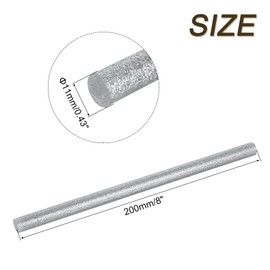 QUARKZMAN 16 Stück Heißklebestifte 11mm x 200mm Mini Heißklebesticks Heißklebepistole Heißkleber Klebestifte Glue Kleberstoff für Repartur Bastel Dekoratiion DIY Handwerk Glitzer Silber