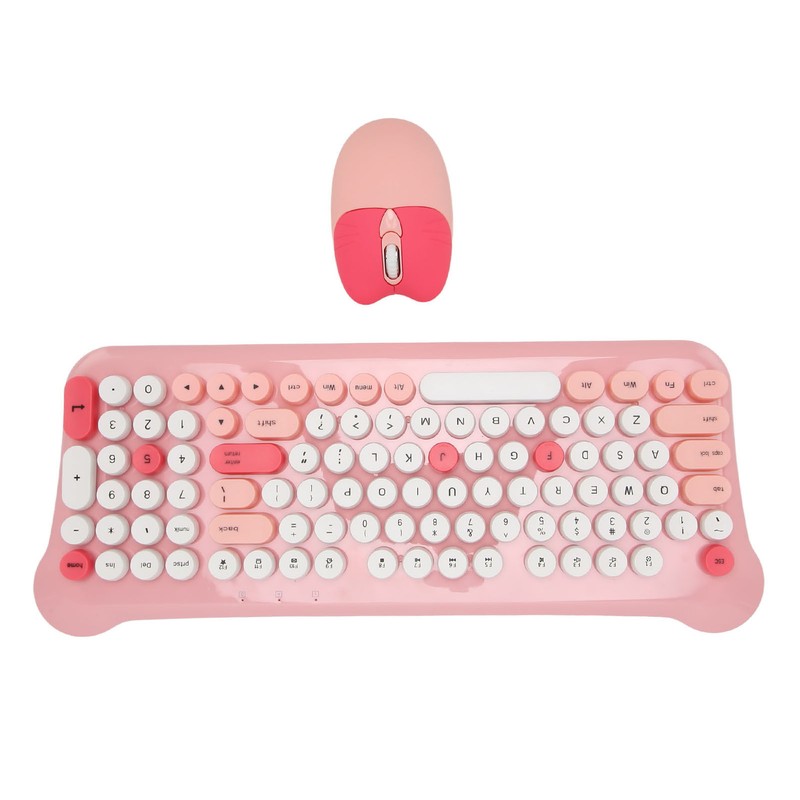 Wireless Keyboard and Mouse 2.4Ghz Connection Cute Keyboard Mouse Set