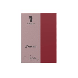 Rössler Coloretti A6 HD Cards, Density: 220 g/m², Pack of 5 red