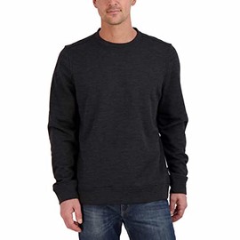 Gerry Men's Textured Crew Pullover Sweatshirt (US, Alpha, Medium, Regular, Regular, Black)
