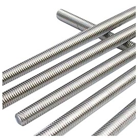 Merriway BH03017 Fully Threaded Studding Rod Bar, M10 x 300mm, Bright Zinc Plated Steel