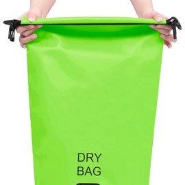 Udorich Lightweight Waterproof Dry Bag for Outdoor Adventures, 5.3 Gal Capacity, Durable and Easy to Carry, Green and Black