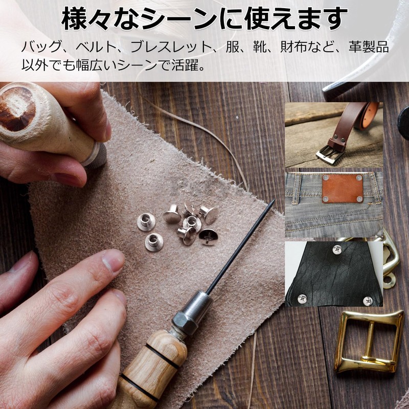 Pstyle. PST-102 Chicago Screw Combination Leather Craft Screws, Set of