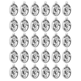 COTTVOTT St. Christopher, St. Joseph & Archangel Michael Medal Pendant for Rosary Necklace DIY Making Supplies