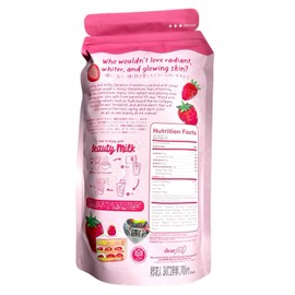 Dear Face Beauty Milk Japanese Collagen STRAWBERRY Drink, 10 Sachets X 18g