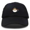 DALIX Cappuccino Hat Coffee Cup Womens Baseball Cap in Black