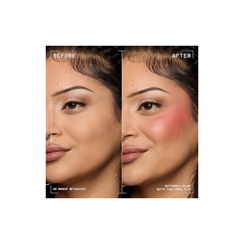 NYX Professional Makeup Buttermelt Blush, Butta Than Coral