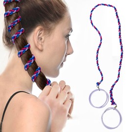 1 Pack 25" Ponytail Wrap Hair Tie For Sports, Elastic Hair Tie No Damage For Long Thick Hair, Ponytail Holders Tangle Free Hair Ties For Women Beach Swim Surfing Riding (Pink+Purple+Blue：25")