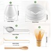Roczential 5-Pack Matcha Set with Matcha Whisk Stand, Bamboo Matcha