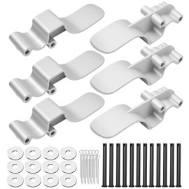 Heavy-Duty Aluminum Tarp Lock System - 6 Pack Easy-Off Truck Tarp Clamps with 12 Reinforced Pins 1705775-1