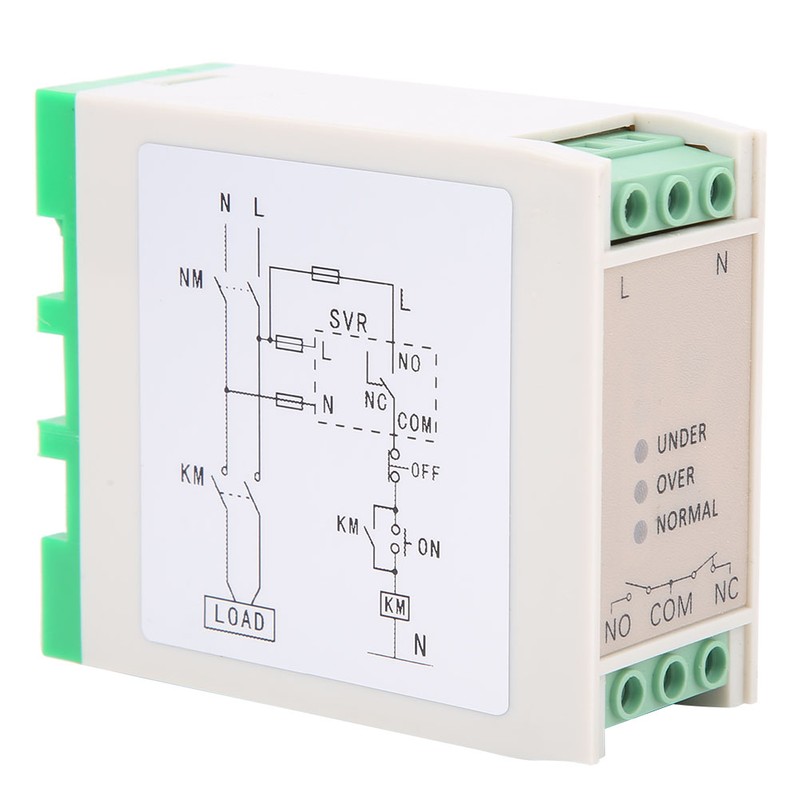 SVR220 SinglePhase Voltage Monitoring Relay 3LEDs Overvoltage Undervoltage Protection Device