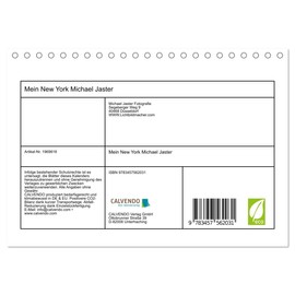 Mein New York Michael Jaster (Tischkalender 2026 DIN A5 quer), CALVENDO Monatskalender: Mein New York, sehen Sie die Stadt die niemals schläft. (CALVENDO Orte)