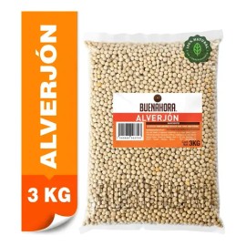 Frijol Alverjón Entero Buenahora 3 Kilos Alberjon Grano Limpio Fresco Para Sopas Guisos Caldos Potajes Cocción Uniforme Legumbre Seleccionada Excelent