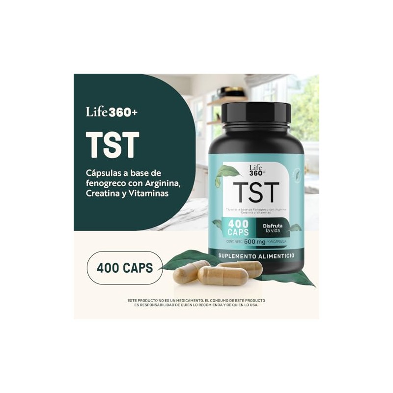LIFE 360+ Mens TST | 400 cápsulas | 500 mg