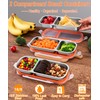 3 Pack Stainless Steel Snack Containers for Kids & Adults