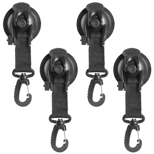 Oiieco Suction Cup Hook Camping Set, 4 Pieces Extra Strong
