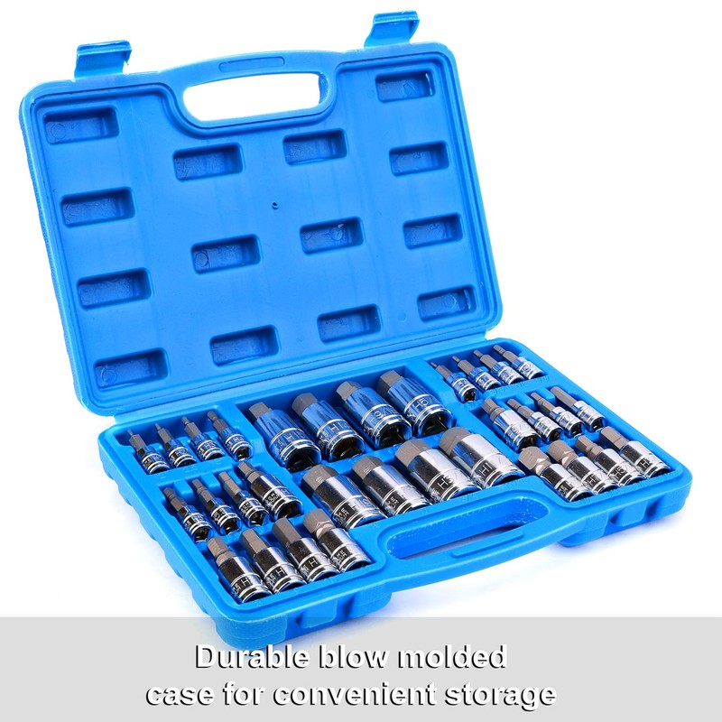 CASOMAN 33 Piece Master Hex Bit Socket Set, S2 Steel,