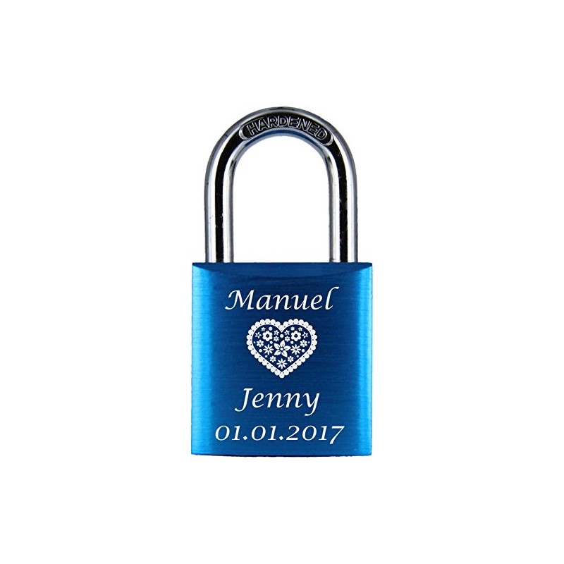 ♥ Love Goals Engraved Love Padlock with Engraving | Individual