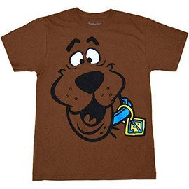Scooby Doo Face Adult T-Shirt-X-Large
