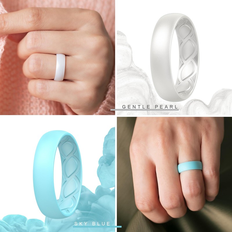 Saco Band - Anillo de silicona para mujer, 6 mm